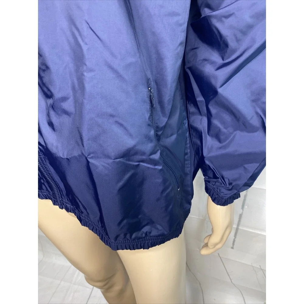 Vintage Reebok Jacket Men Sz M Windbreaker 90s Embroidered Spell Out Retro Blue